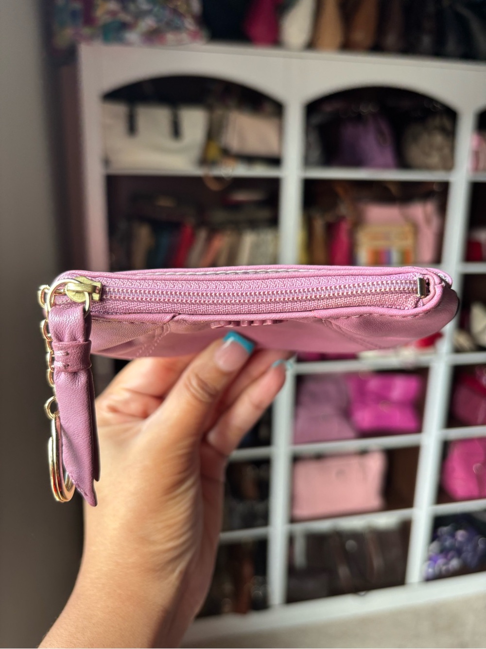 💜🌸COACH Ashley Pleated Mini Coin Purse🌸💜 - Picture 6 of 10